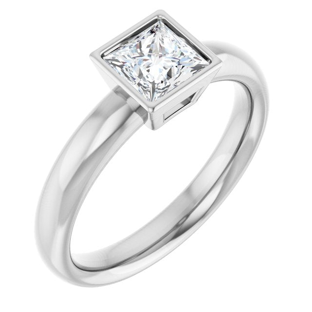 Bezel-Set Solitaire Engagement Ring