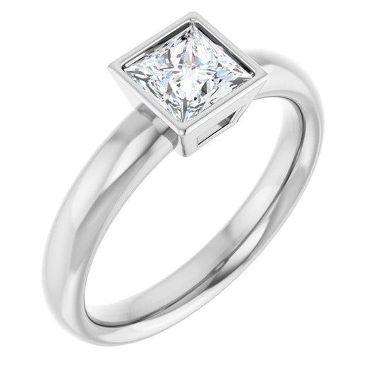 Bezel-Set Solitaire Engagement Ring