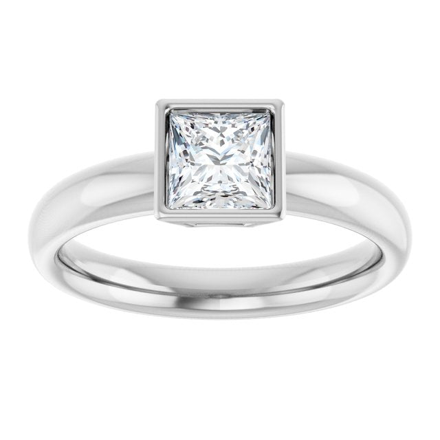 Bezel-Set Solitaire Engagement Ring