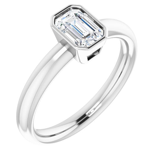 Bezel-Set Solitaire Engagement Ring