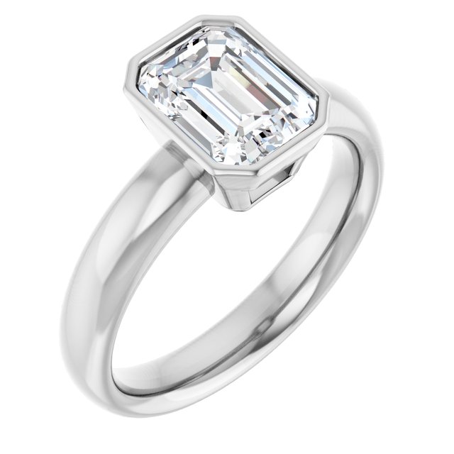 Bezel-Set Solitaire Engagement Ring