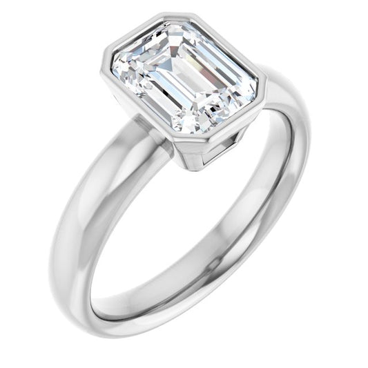 Bezel-Set Solitaire Engagement Ring