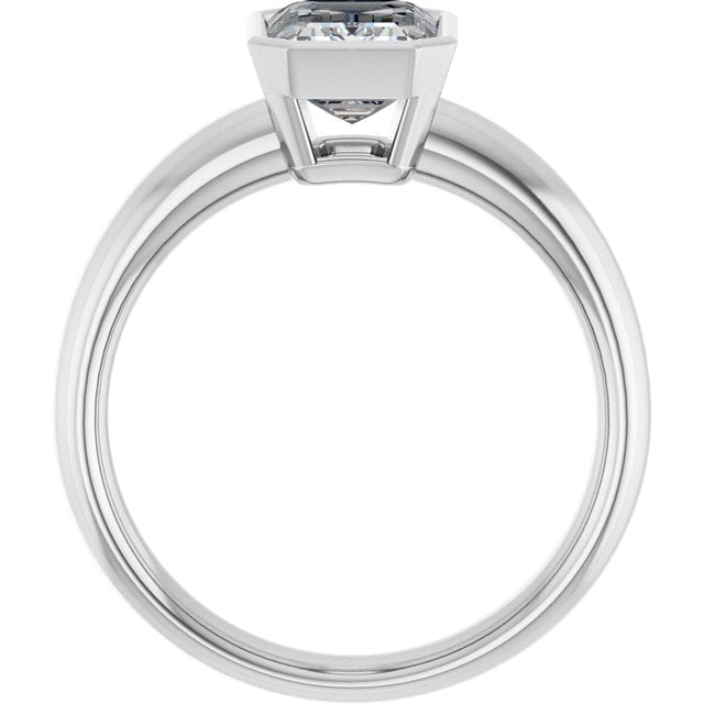 Bezel-Set Solitaire Engagement Ring