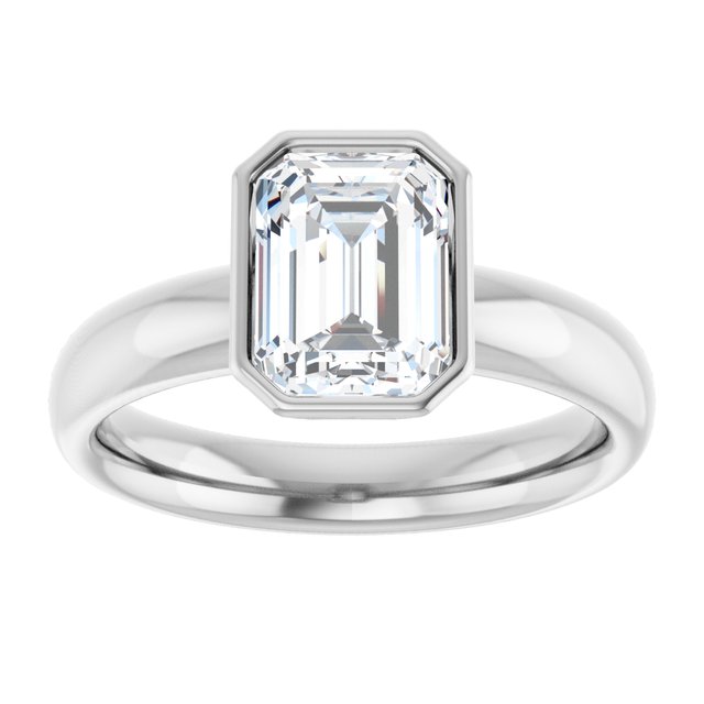 Bezel-Set Solitaire Engagement Ring