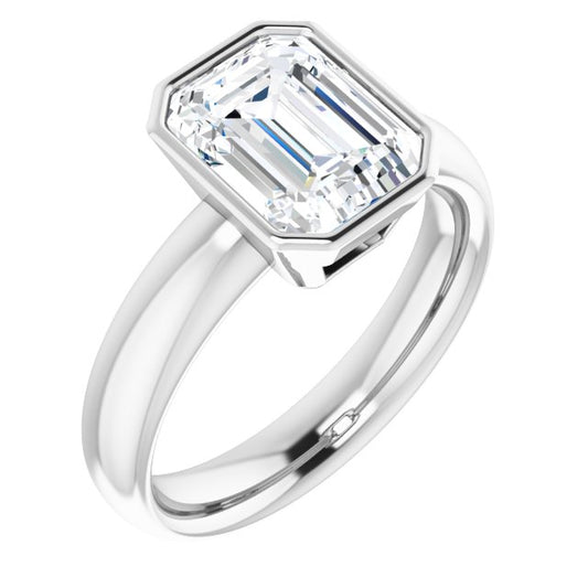 Bezel-Set Solitaire Engagement Ring