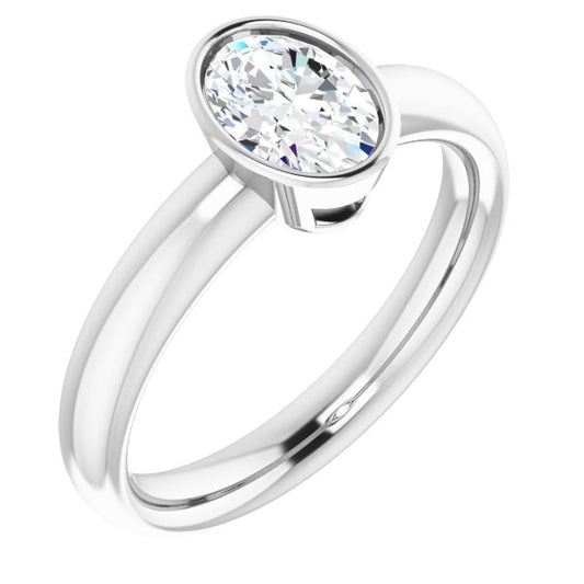 Bezel-Set Solitaire Engagement Ring
