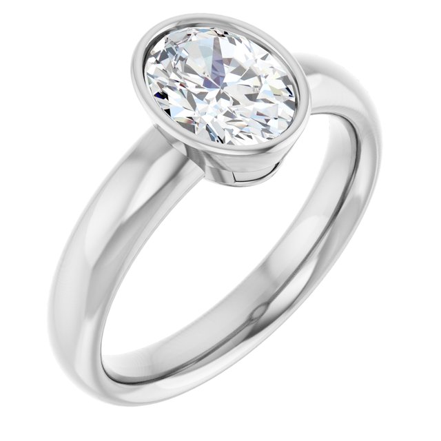 Bezel-Set Solitaire Engagement Ring