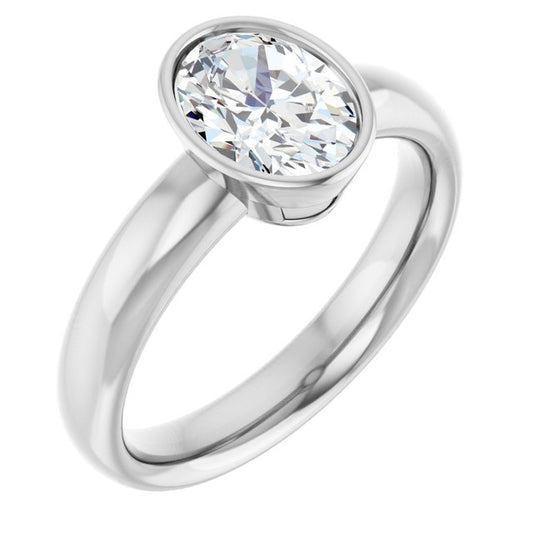 Bezel-Set Solitaire Engagement Ring