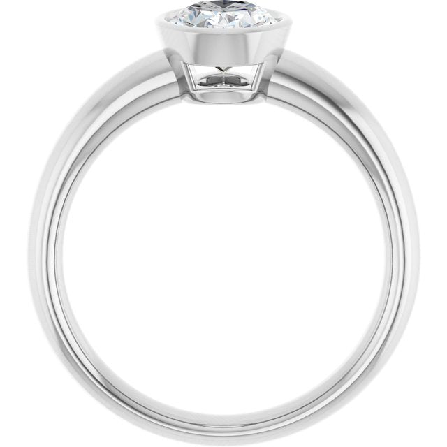Bezel-Set Solitaire Engagement Ring