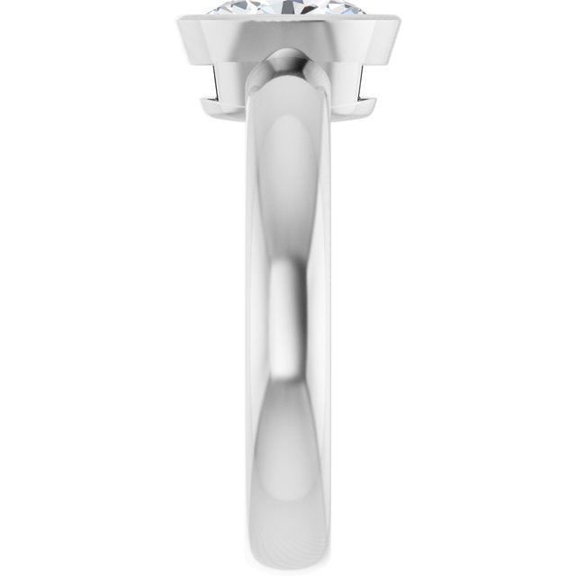 Bezel-Set Solitaire Engagement Ring