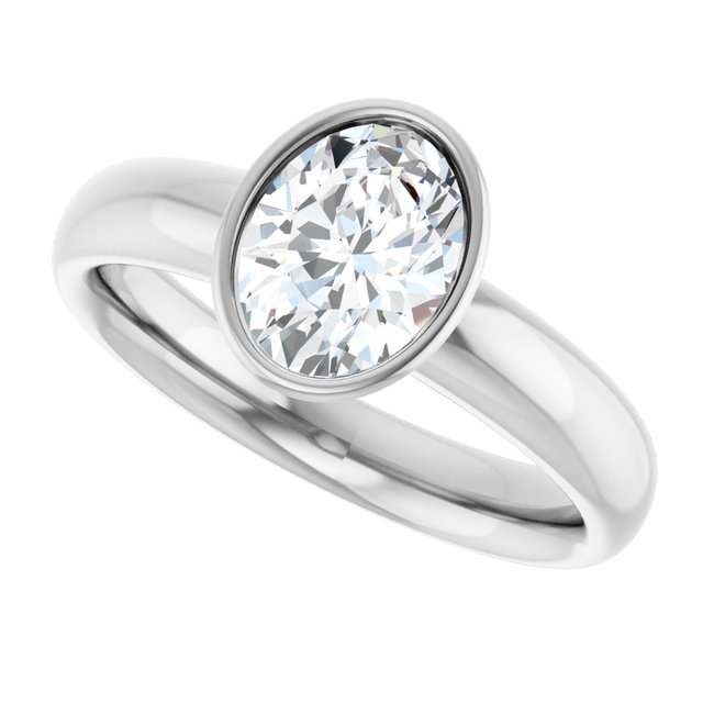 Bezel-Set Solitaire Engagement Ring