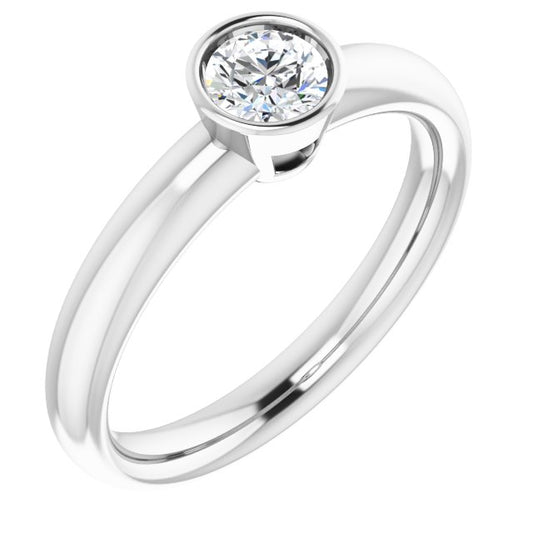 Bezel-Set Solitaire Engagement Ring