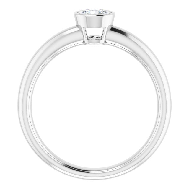 Bezel-Set Solitaire Engagement Ring