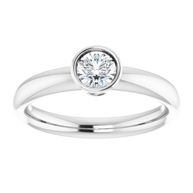 Bezel-Set Solitaire Engagement Ring