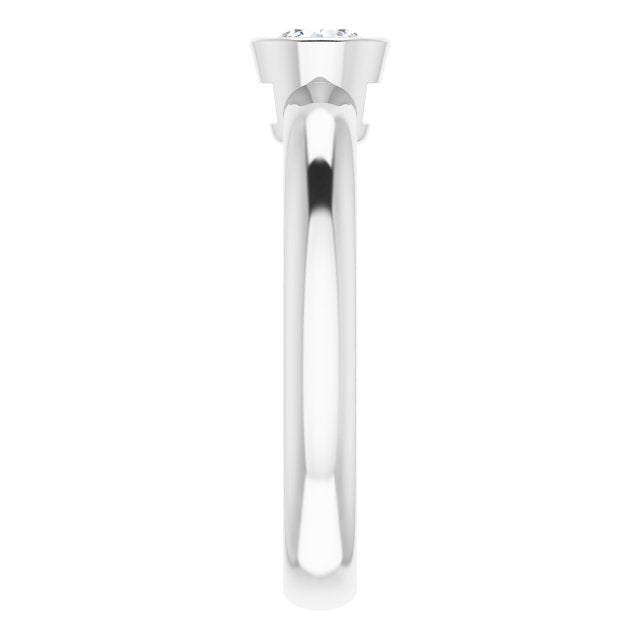 Bezel-Set Solitaire Engagement Ring