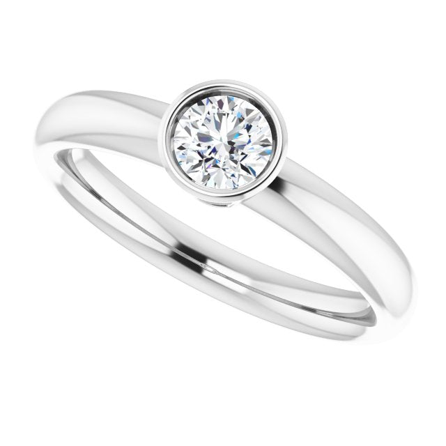 Bezel-Set Solitaire Engagement Ring