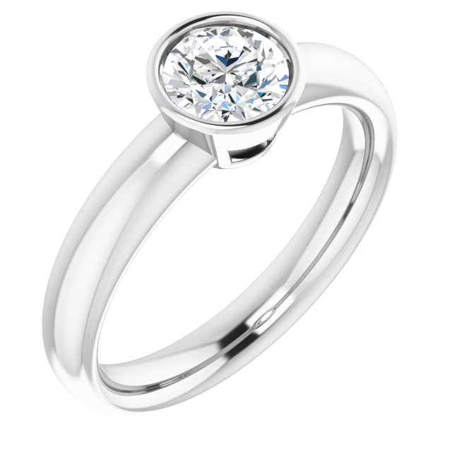 Bezel-Set Solitaire Engagement Ring