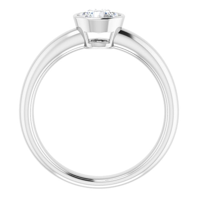 Bezel-Set Solitaire Engagement Ring