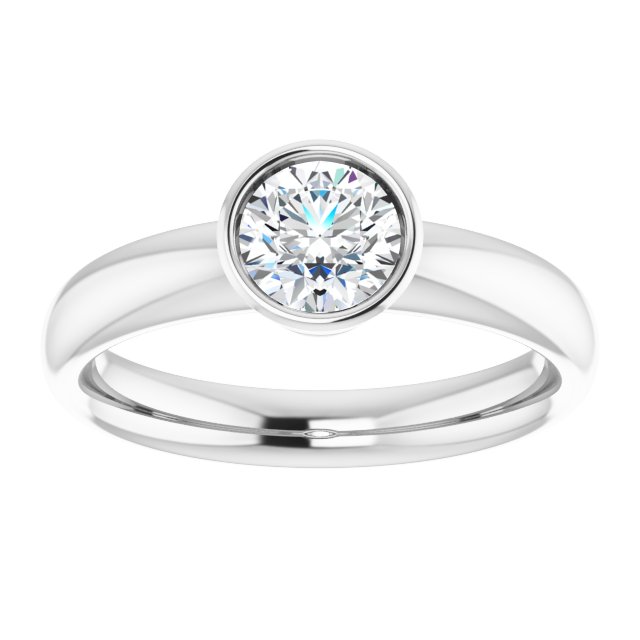 Bezel-Set Solitaire Engagement Ring