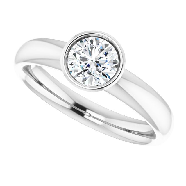 Bezel-Set Solitaire Engagement Ring