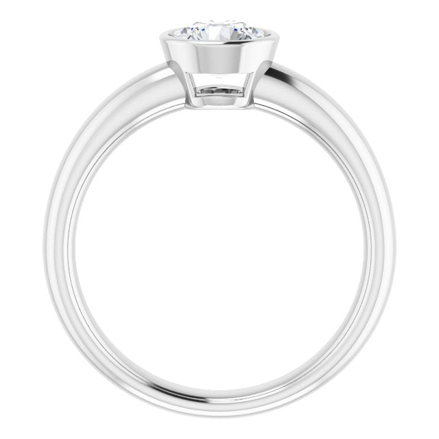 Bezel-Set Solitaire Engagement Ring