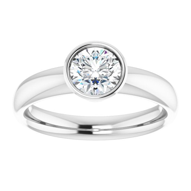 Bezel-Set Solitaire Engagement Ring