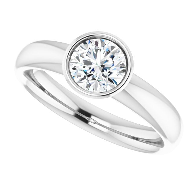 Bezel-Set Solitaire Engagement Ring