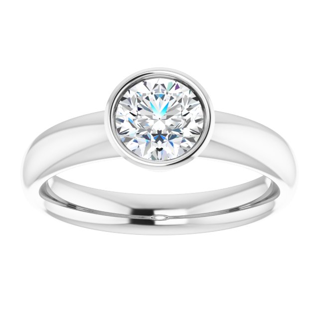 Bezel-Set Solitaire Engagement Ring