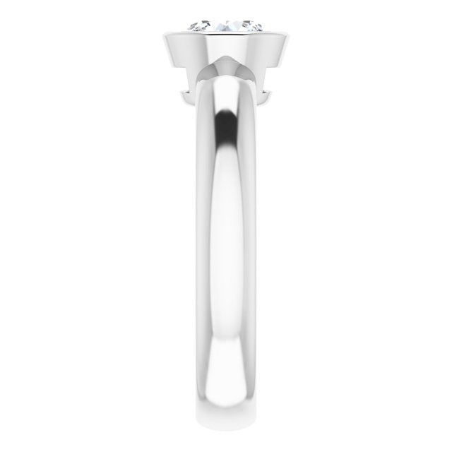 Bezel-Set Solitaire Engagement Ring