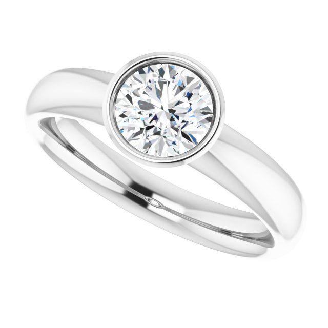 Bezel-Set Solitaire Engagement Ring