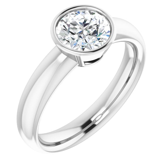Bezel-Set Solitaire Engagement Ring