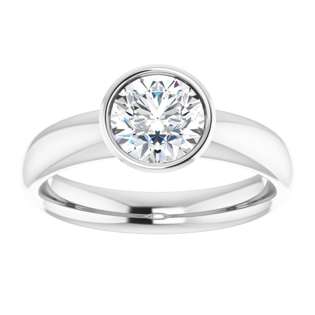 Bezel-Set Solitaire Engagement Ring