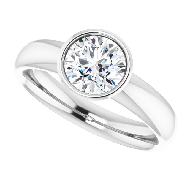 Bezel-Set Solitaire Engagement Ring