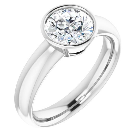 Bezel-Set Solitaire Engagement Ring