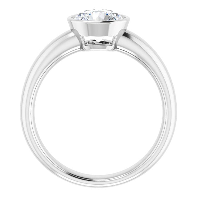 Bezel-Set Solitaire Engagement Ring