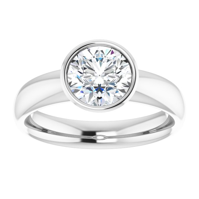 Bezel-Set Solitaire Engagement Ring