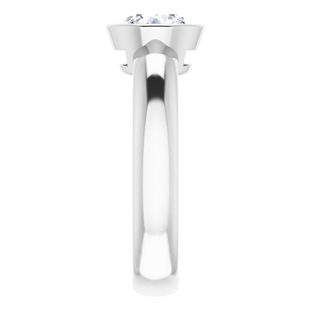 Bezel-Set Solitaire Engagement Ring