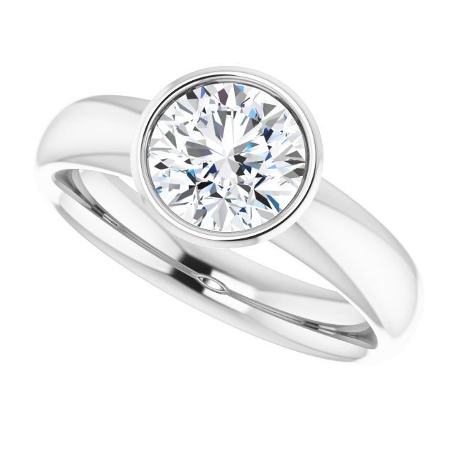 Bezel-Set Solitaire Engagement Ring