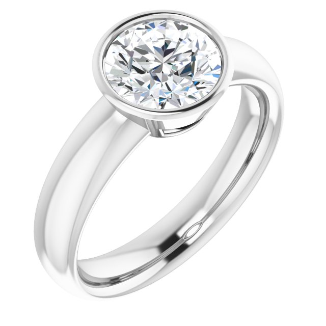 Bezel-Set Solitaire Engagement Ring