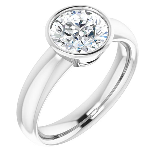 Bezel-Set Solitaire Engagement Ring