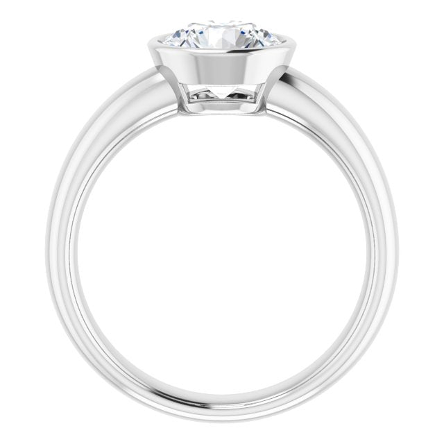 Bezel-Set Solitaire Engagement Ring