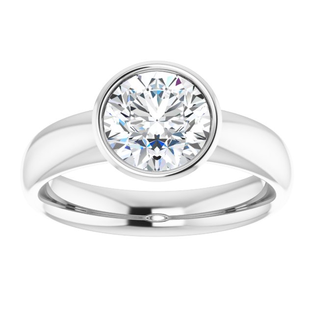 Bezel-Set Solitaire Engagement Ring