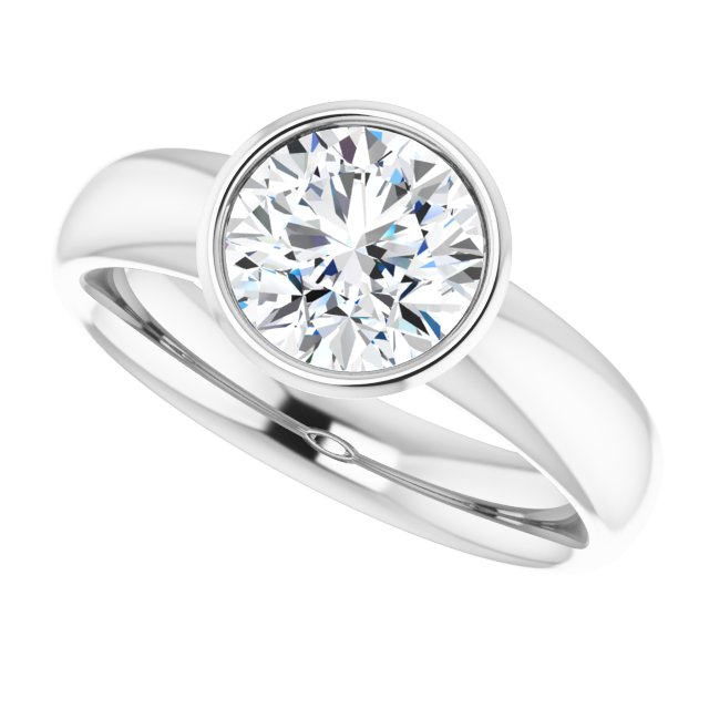 Bezel-Set Solitaire Engagement Ring