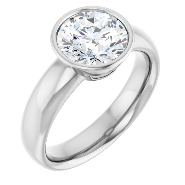 Bezel-Set Solitaire Engagement Ring