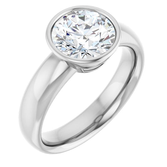 Bezel-Set Solitaire Engagement Ring