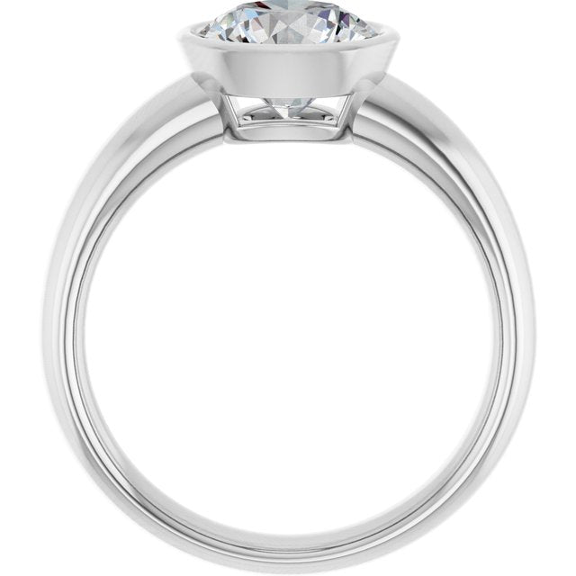 Bezel-Set Solitaire Engagement Ring