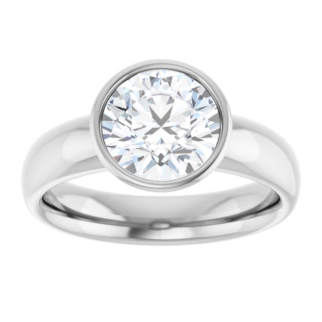 Bezel-Set Solitaire Engagement Ring