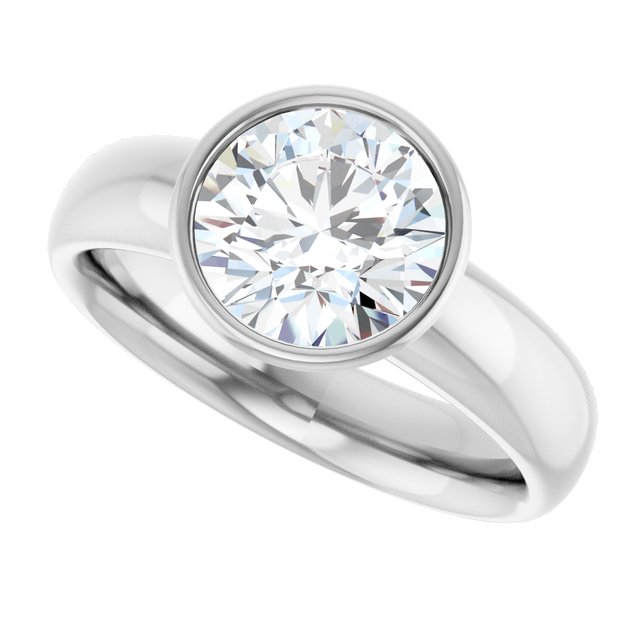 Bezel-Set Solitaire Engagement Ring