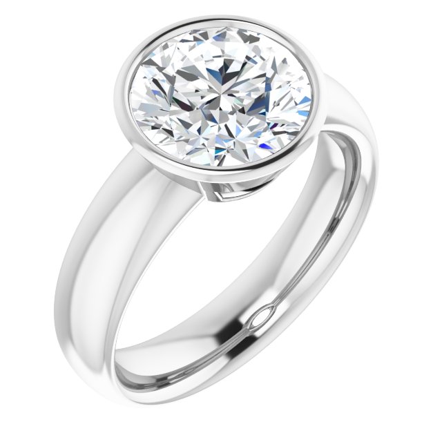 Bezel-Set Solitaire Engagement Ring