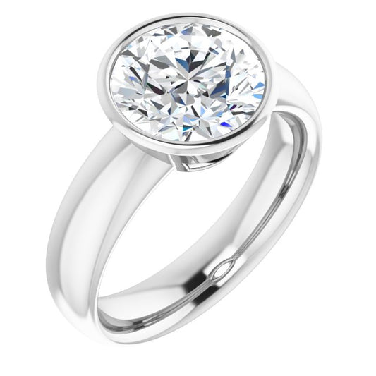 Bezel-Set Solitaire Engagement Ring